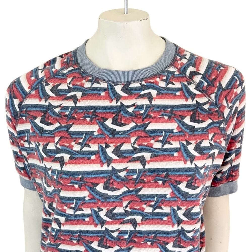LULAROE Stars & Stripes Jane Sweatshirt  Short sleeve Lightweight Retro  SZ S
